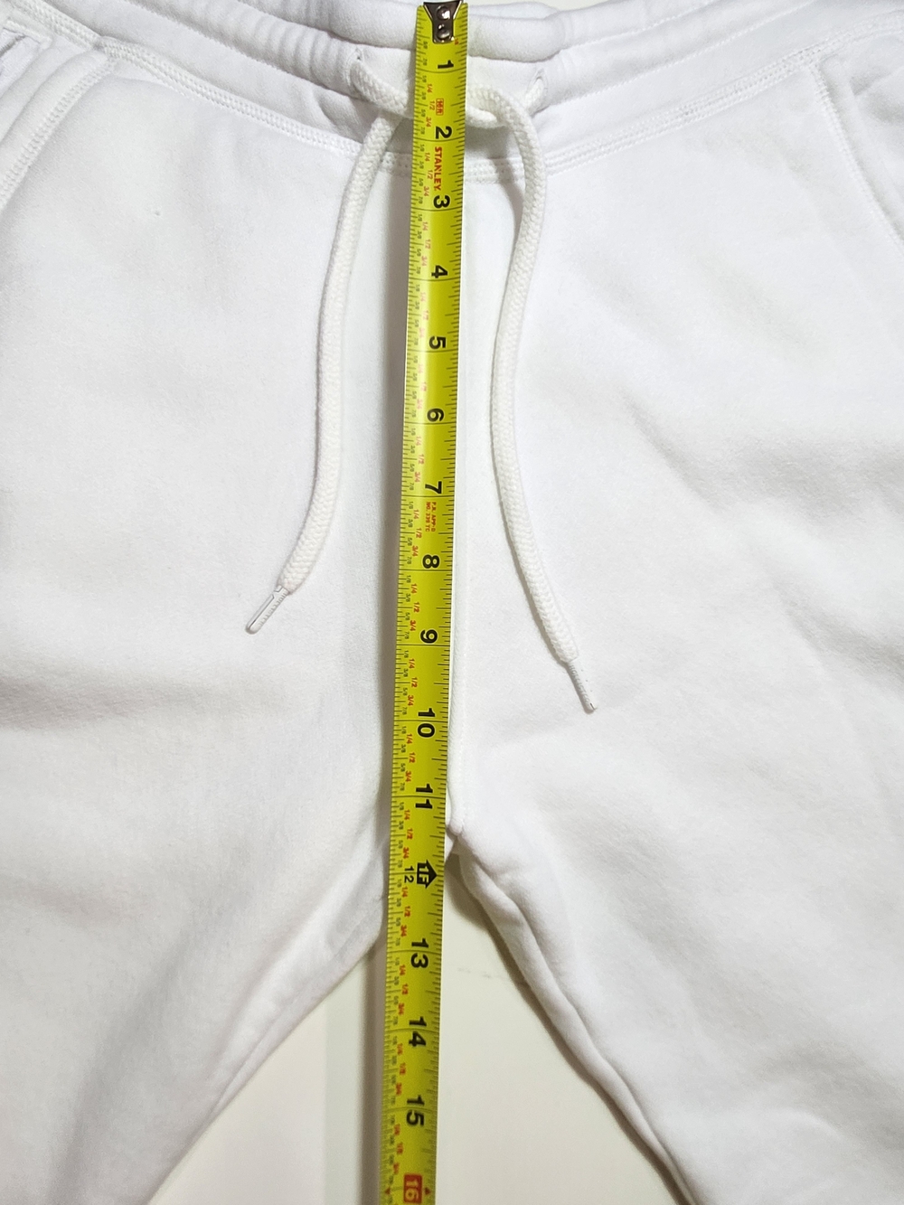 Hollister White Fleece Joggers Sweatpants Size Medium Tall MT Drawstring Pockets - Picture 10 of 12